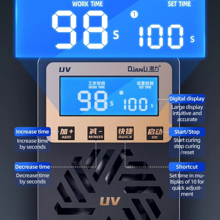 Qianli UVC17 7 inch Integrated UV Curing Lamp with Timing Function, Plug:US Plug - Others by QIANLI | Online Shopping UK | buy2fix