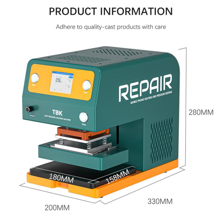 TBK 201P Frame / Screen / Back Cover Pressure Holding Machine with Built-in Vacuum Pump, Plug:US Plug by TBK