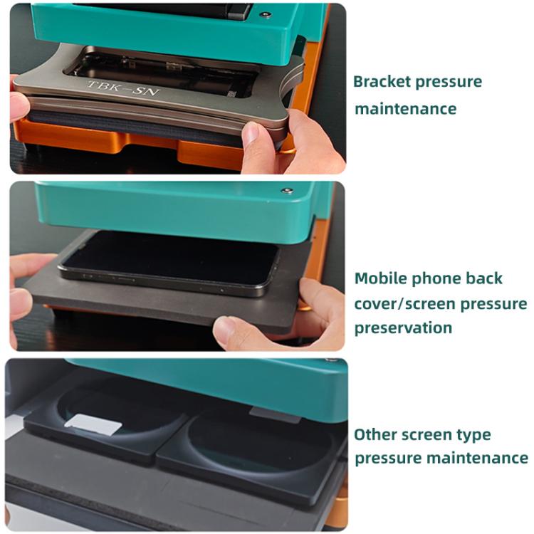 TBK 201P Frame / Screen / Back Cover Pressure Holding Machine with Built-in Vacuum Pump, Plug:EU Plug by TBK