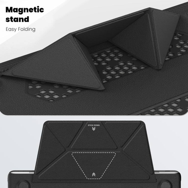 For MacBook Pro 16.2 inch A2991 / A2485 Business Magnetic Holder PC + PU Laptop Protective Case(Black) - MacBook Pro Cases by buy2fix | Online Shopping UK | buy2fix