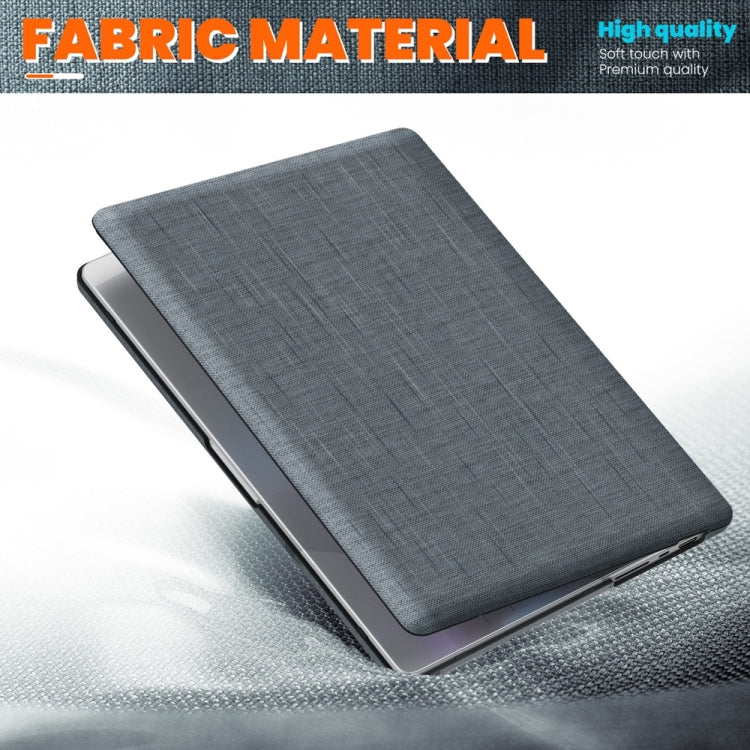 For MacBook Pro 16.2 inch A2991 / A2485 Fabric Magnetic Holder Laptop Protective Case(Grey) - MacBook Pro Cases by buy2fix | Online Shopping UK | buy2fix