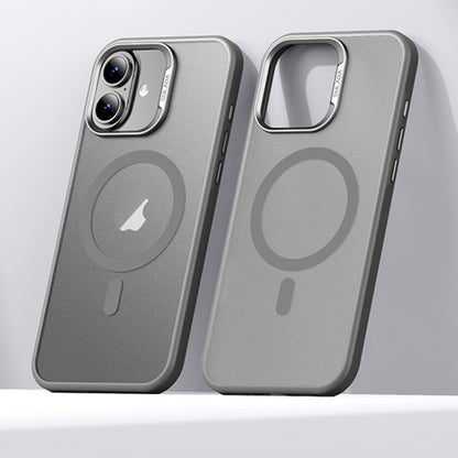 For iPhone 16 Plus SULADA Light Sand MagSafe Magnetic PC Hybrid TPU Phone Case(Grey) by SULADA