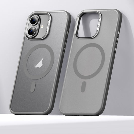 For iPhone 16 Plus SULADA Light Sand MagSafe Magnetic PC Hybrid TPU Phone Case(Grey) by SULADA