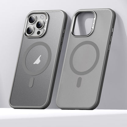 For iPhone 15 Pro Max SULADA Light Sand MagSafe Magnetic PC Hybrid TPU Phone Case(Grey) - iPhone 15 Pro Max Cases by SULADA | Online Shopping UK | buy2fix