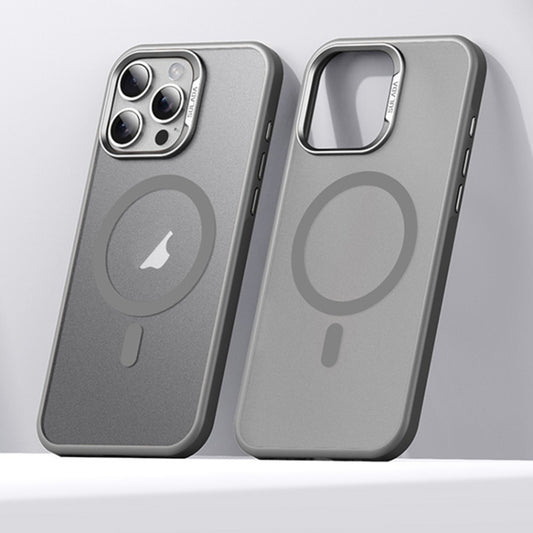 For iPhone 15 Pro SULADA Light Sand MagSafe Magnetic PC Hybrid TPU Phone Case(Grey) - iPhone 15 Pro Cases by SULADA | Online Shopping UK | buy2fix