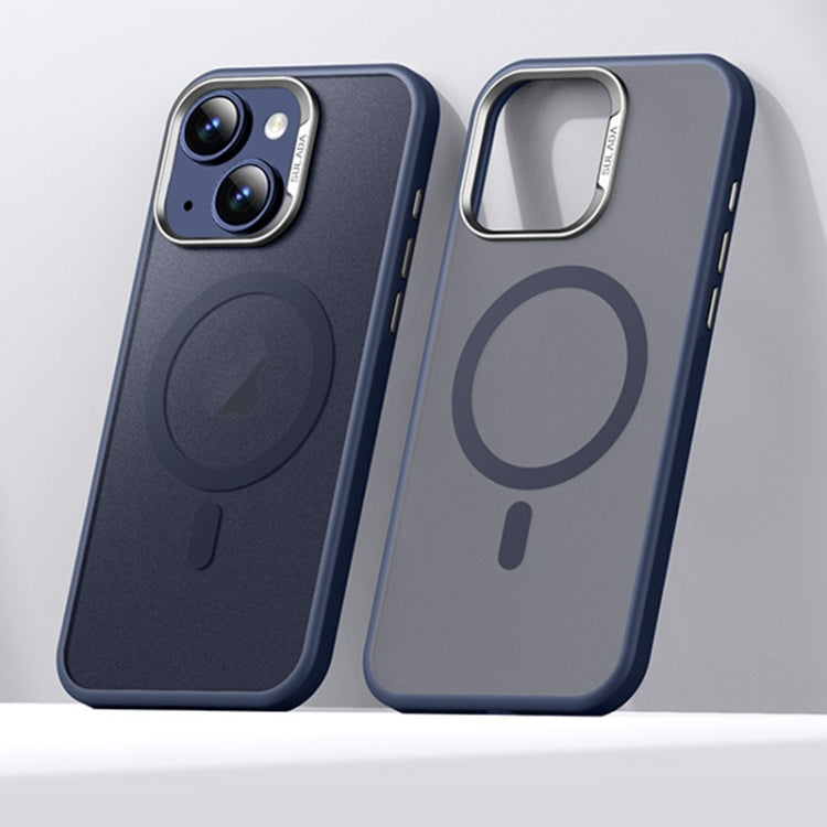 For iPhone 15 SULADA Light Sand MagSafe Magnetic PC Hybrid TPU Phone Case(Blue) - iPhone 15 Cases by SULADA | Online Shopping UK | buy2fix