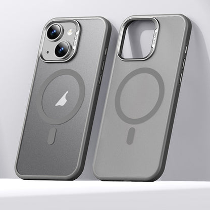 For iPhone 15 SULADA Light Sand MagSafe Magnetic PC Hybrid TPU Phone Case(Grey) - iPhone 15 Cases by SULADA | Online Shopping UK | buy2fix