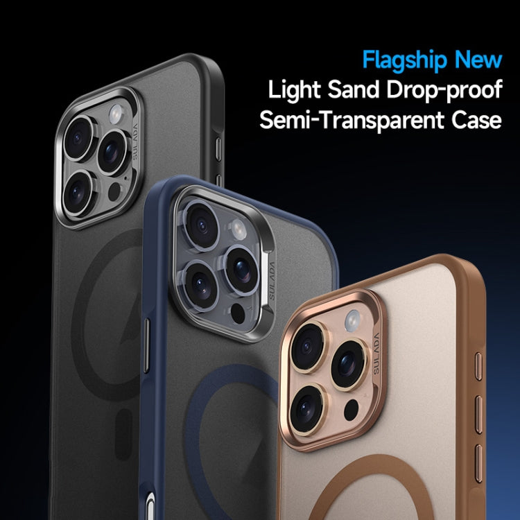 For iPhone 15 SULADA Light Sand MagSafe Magnetic PC Hybrid TPU Phone Case(Blue) - iPhone 15 Cases by SULADA | Online Shopping UK | buy2fix