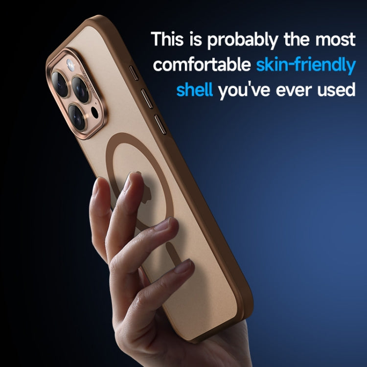 For iPhone 15 Pro Max SULADA Light Sand MagSafe Magnetic PC Hybrid TPU Phone Case(Gold) - iPhone 15 Pro Max Cases by SULADA | Online Shopping UK | buy2fix