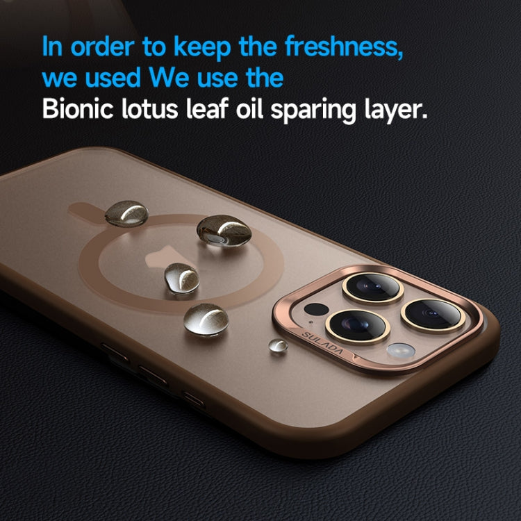 For iPhone 15 SULADA Light Sand MagSafe Magnetic PC Hybrid TPU Phone Case(Gold) - iPhone 15 Cases by SULADA | Online Shopping UK | buy2fix