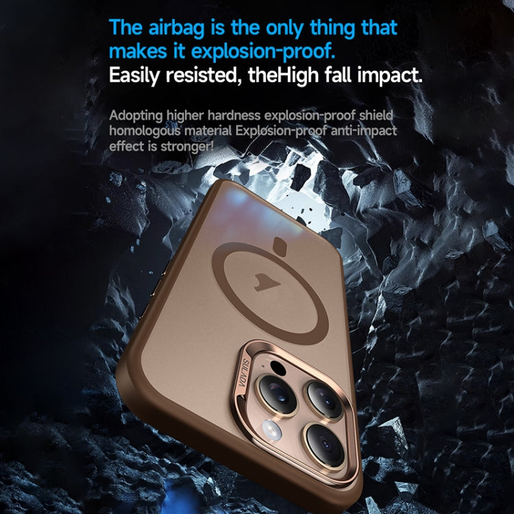 For iPhone 15 Pro SULADA Light Sand MagSafe Magnetic PC Hybrid TPU Phone Case(Blue) - iPhone 15 Pro Cases by SULADA | Online Shopping UK | buy2fix