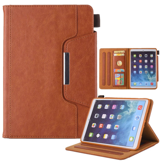 For iPad mini 6 / mini 2024 Hardware Buckle Smart Leather Tablet Case(Brown) - iPad mini 2024 Cases by buy2fix | Online Shopping UK | buy2fix