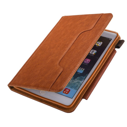 For iPad mini 6 / mini 2024 Hardware Buckle Smart Leather Tablet Case(Brown) - iPad mini 2024 Cases by buy2fix | Online Shopping UK | buy2fix