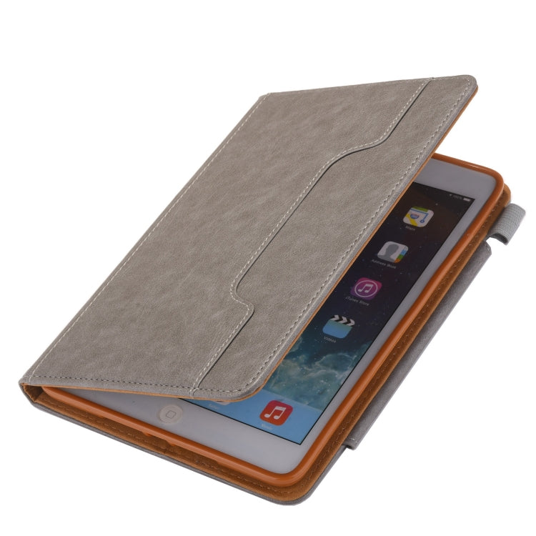 For iPad mini 6 / mini 2024 Hardware Buckle Smart Leather Tablet Case(Grey) - iPad mini 2024 Cases by buy2fix | Online Shopping UK | buy2fix
