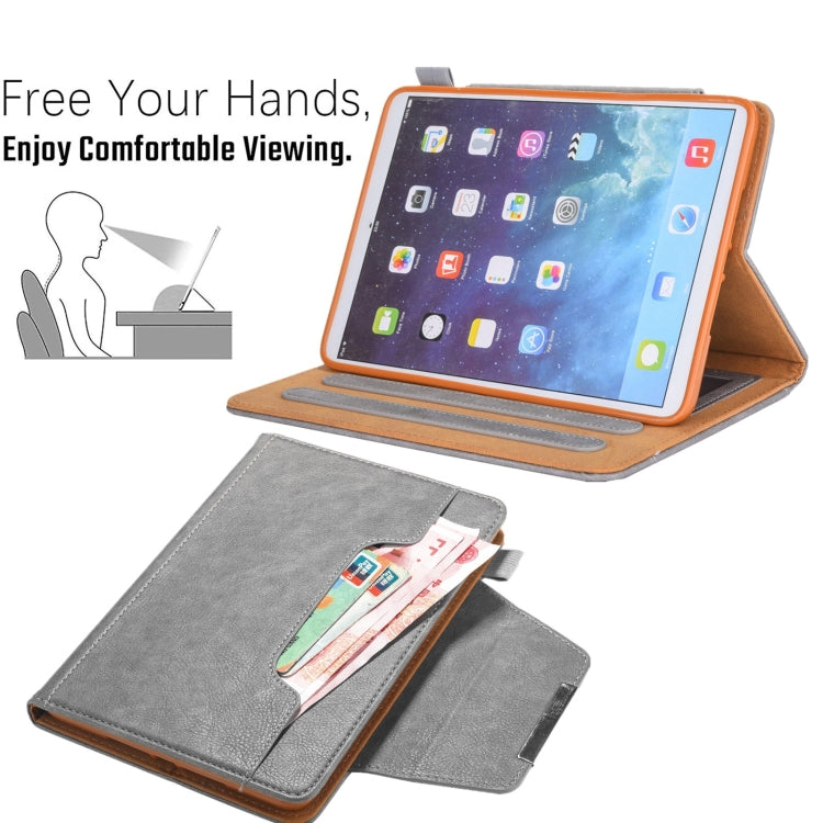 For iPad mini 6 / mini 2024 Hardware Buckle Smart Leather Tablet Case(Grey) - iPad mini 2024 Cases by buy2fix | Online Shopping UK | buy2fix