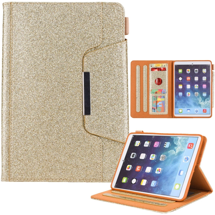 For iPad mini 6 / mini 2024 Hardware Buckle Smart Leather Tablet Case(Glitter Gold) - iPad mini 2024 Cases by buy2fix | Online Shopping UK | buy2fix