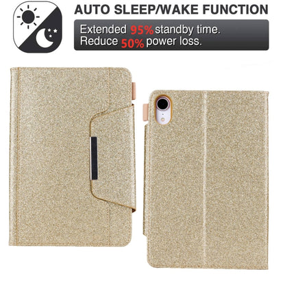 For iPad mini 6 / mini 2024 Hardware Buckle Smart Leather Tablet Case(Glitter Gold) - iPad mini 2024 Cases by buy2fix | Online Shopping UK | buy2fix