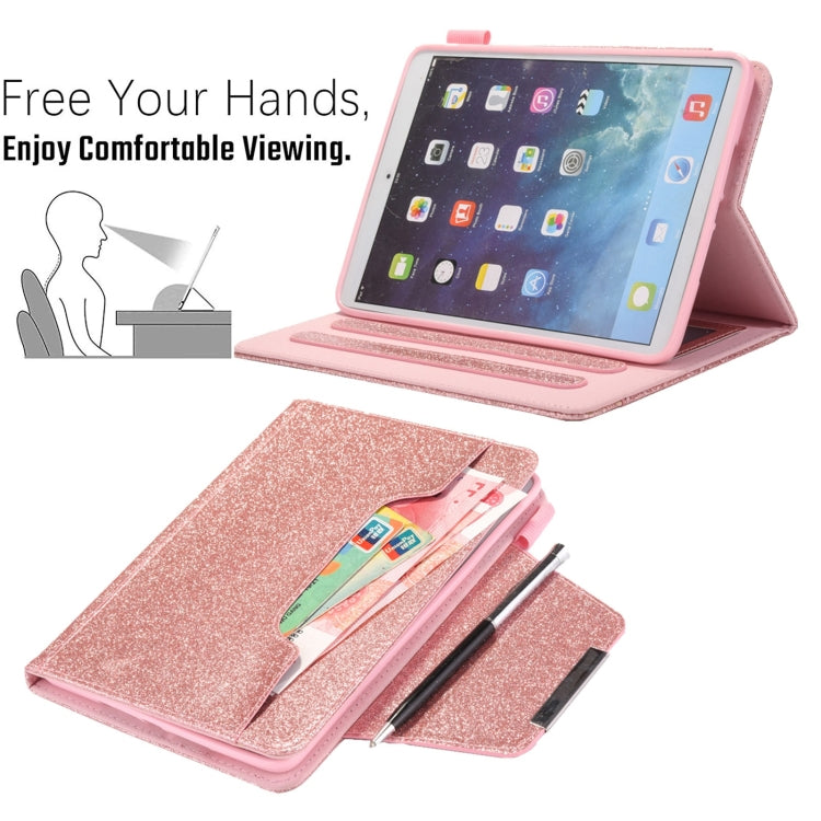 For iPad mini 6 / mini 2024 Hardware Buckle Smart Leather Tablet Case(Glitter Rose Gold) - iPad mini 2024 Cases by buy2fix | Online Shopping UK | buy2fix