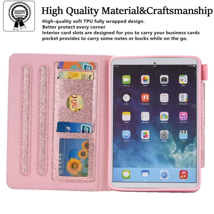 For iPad mini 6 / mini 2024 Hardware Buckle Smart Leather Tablet Case(Glitter Rose Gold) - iPad mini 2024 Cases by buy2fix | Online Shopping UK | buy2fix