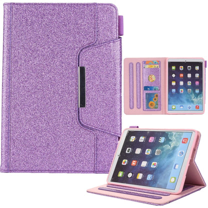 For iPad mini 6 / mini 2024 Hardware Buckle Smart Leather Tablet Case(Glitter Purple) - iPad mini 2024 Cases by buy2fix | Online Shopping UK | buy2fix