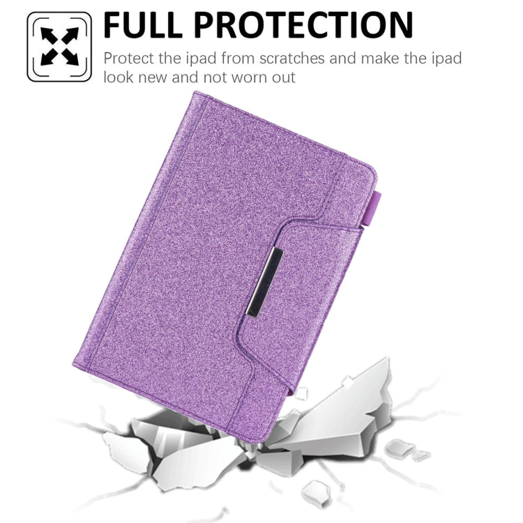 For iPad mini 6 / mini 2024 Hardware Buckle Smart Leather Tablet Case(Glitter Purple) - iPad mini 2024 Cases by buy2fix | Online Shopping UK | buy2fix