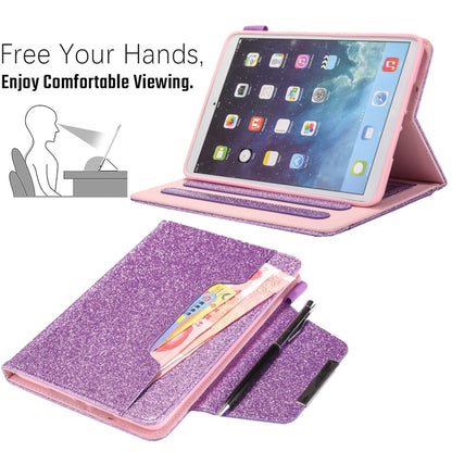 For iPad mini 6 / mini 2024 Hardware Buckle Smart Leather Tablet Case(Glitter Purple) - iPad mini 2024 Cases by buy2fix | Online Shopping UK | buy2fix