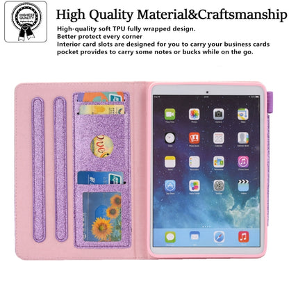 For iPad mini 6 / mini 2024 Hardware Buckle Smart Leather Tablet Case(Glitter Purple) - iPad mini 2024 Cases by buy2fix | Online Shopping UK | buy2fix