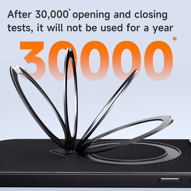 For iPhone 16 SULADA Top Grain Leather MagSafe Magnetic Holder Phone Case(Green) by SULADA