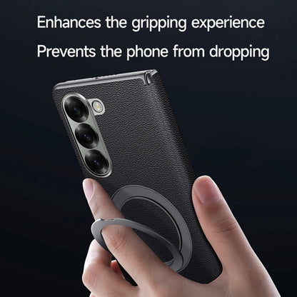 For Samsung Galaxy Z Fold 5 SULADA Top Grain Leather MagSafe Magnetic Holder Phone Case(Brown) - Galaxy Z Fold5 Cases by SULADA | Online Shopping UK | buy2fix