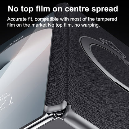 For Samsung Galaxy Z Fold 5 SULADA Top Grain Leather MagSafe Magnetic Holder Phone Case(Brown) - Galaxy Z Fold5 Cases by SULADA | Online Shopping UK | buy2fix