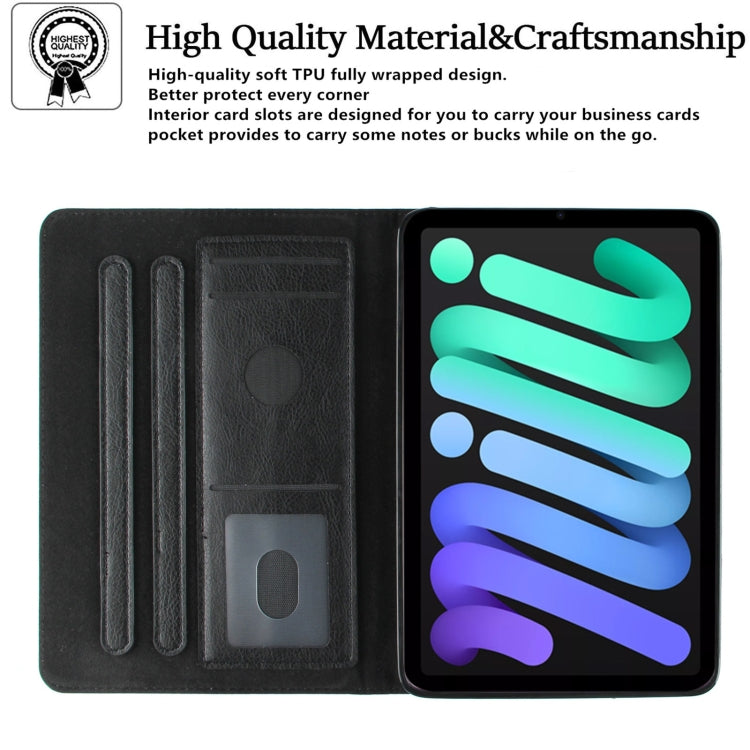For iPad mini 6 / mini 2024 Butterfly Love Flower Embossed Leather Smart Tablet Case(Black) - iPad mini 2024 Cases by buy2fix | Online Shopping UK | buy2fix