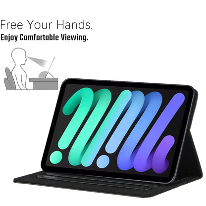 For iPad mini 6 / mini 2024 Butterfly Love Flower Embossed Leather Smart Tablet Case(Black) - iPad mini 2024 Cases by buy2fix | Online Shopping UK | buy2fix