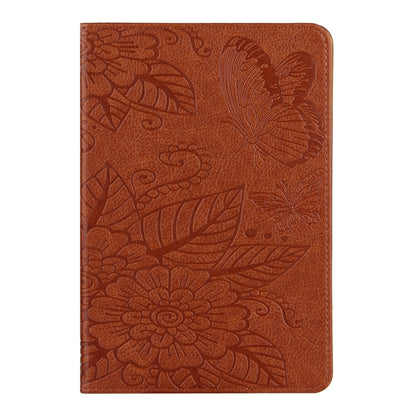 For iPad mini 6 / mini 2024 Butterfly Love Flower Embossed Leather Smart Tablet Case(Brown) - iPad mini 2024 Cases by buy2fix | Online Shopping UK | buy2fix