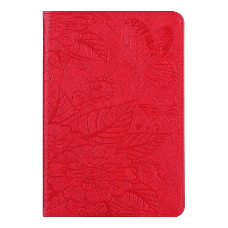 For iPad mini 6 / mini 2024 Butterfly Love Flower Embossed Leather Smart Tablet Case(Red) - iPad mini 2024 Cases by buy2fix | Online Shopping UK | buy2fix