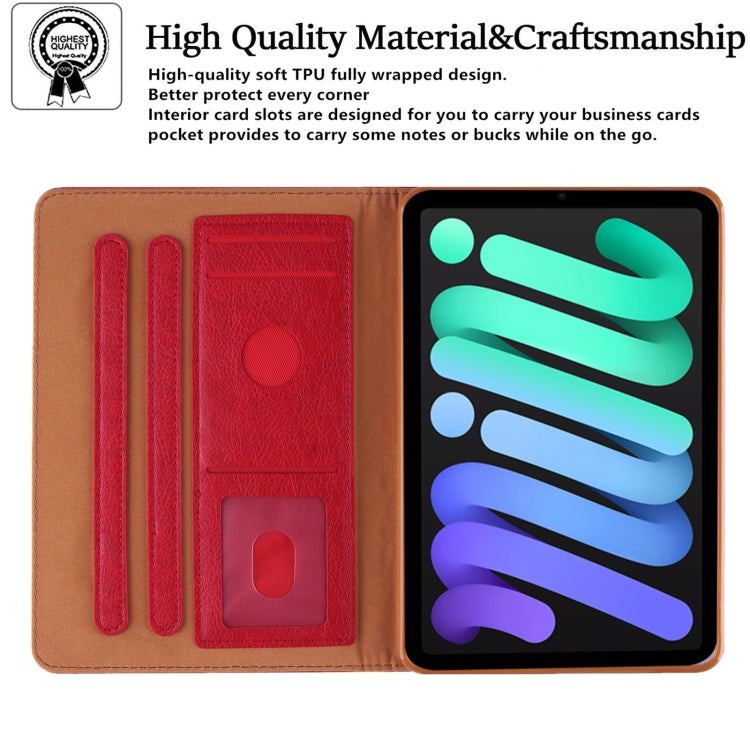 For iPad mini 6 / mini 2024 Butterfly Love Flower Embossed Leather Smart Tablet Case(Red) - iPad mini 2024 Cases by buy2fix | Online Shopping UK | buy2fix