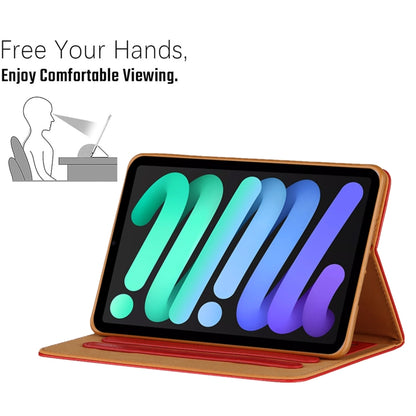 For iPad mini 6 / mini 2024 Butterfly Love Flower Embossed Leather Smart Tablet Case(Red) - iPad mini 2024 Cases by buy2fix | Online Shopping UK | buy2fix