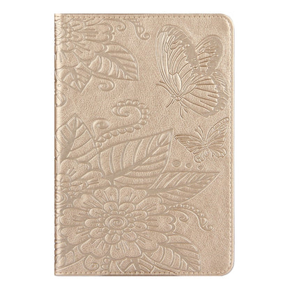 For iPad mini 6 / mini 2024 Butterfly Love Flower Embossed Leather Smart Tablet Case(Gold) - iPad mini 2024 Cases by buy2fix | Online Shopping UK | buy2fix