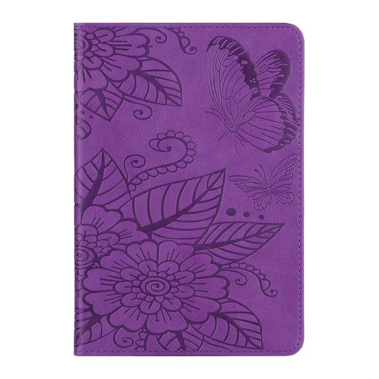 For iPad mini 6 / mini 2024 Butterfly Love Flower Embossed Leather Smart Tablet Case(Purple) - iPad mini 2024 Cases by buy2fix | Online Shopping UK | buy2fix