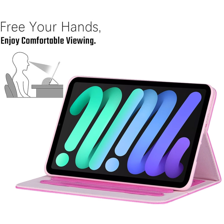 For iPad mini 6 / mini 2024 Butterfly Love Flower Embossed Leather Smart Tablet Case(Rose Red) - iPad mini 2024 Cases by buy2fix | Online Shopping UK | buy2fix