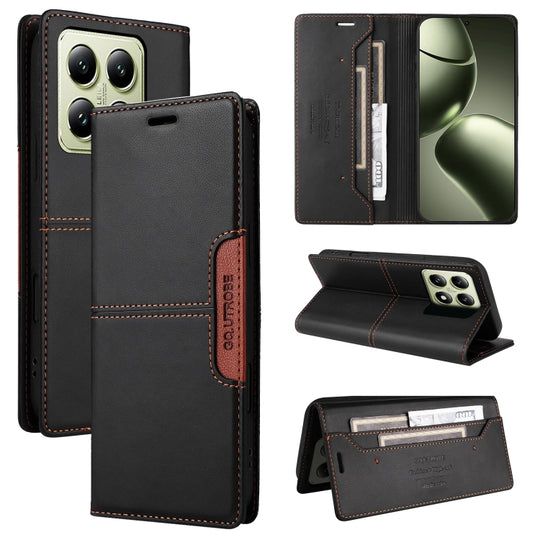 For Xiaomi 14T GQUTROBE G01 RFID Anti-theft Leather Phone Case(Black)