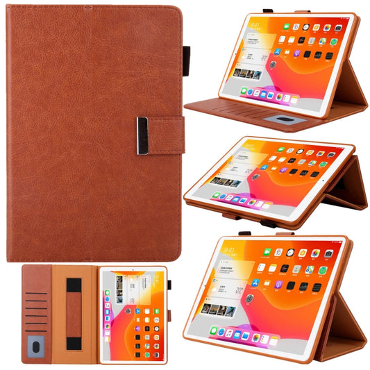 For iPad mini 6 / mini 2024 Hardware Buckle Deformation Holder Smart Leather Tablet Case(Brown) - iPad mini 2024 Cases by buy2fix | Online Shopping UK | buy2fix