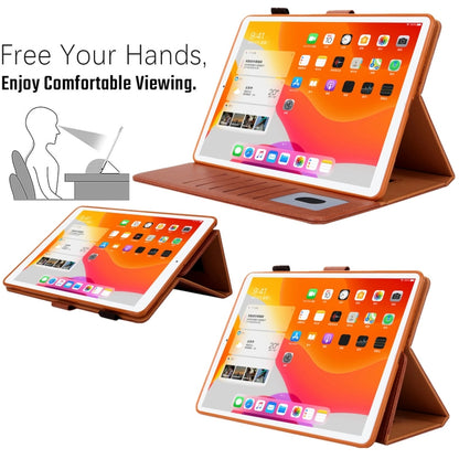 For iPad mini 6 / mini 2024 Hardware Buckle Deformation Holder Smart Leather Tablet Case(Brown) - iPad mini 2024 Cases by buy2fix | Online Shopping UK | buy2fix
