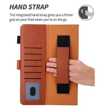 For iPad mini 6 / mini 2024 Hardware Buckle Deformation Holder Smart Leather Tablet Case(Brown) - iPad mini 2024 Cases by buy2fix | Online Shopping UK | buy2fix