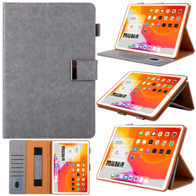 For iPad mini 6 / mini 2024 Hardware Buckle Deformation Holder Smart Leather Tablet Case(Grey) - iPad mini 2024 Cases by buy2fix | Online Shopping UK | buy2fix