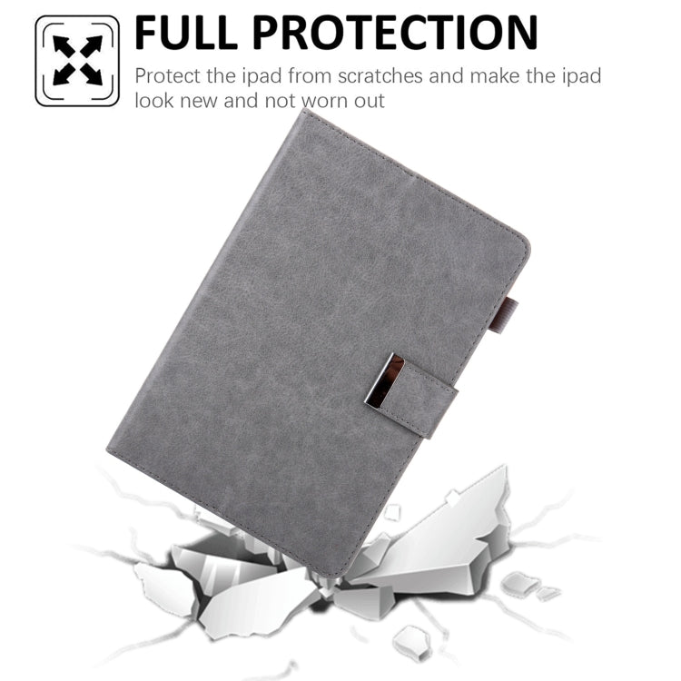 For iPad mini 6 / mini 2024 Hardware Buckle Deformation Holder Smart Leather Tablet Case(Grey) - iPad mini 2024 Cases by buy2fix | Online Shopping UK | buy2fix