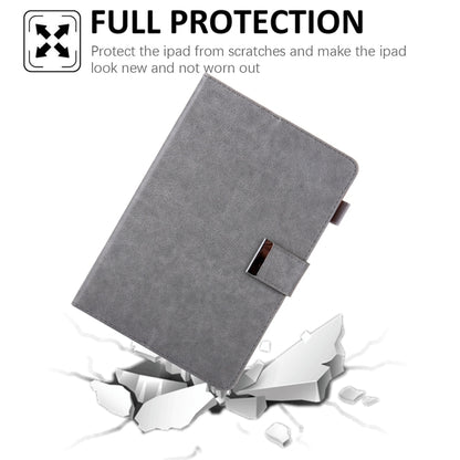 For iPad mini 6 / mini 2024 Hardware Buckle Deformation Holder Smart Leather Tablet Case(Grey) - iPad mini 2024 Cases by buy2fix | Online Shopping UK | buy2fix