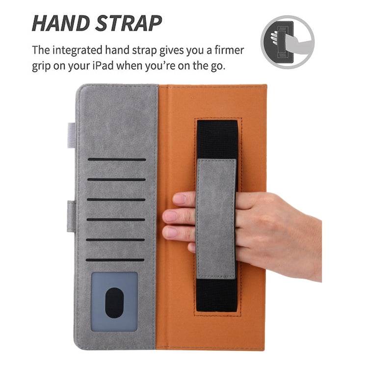 For iPad mini 6 / mini 2024 Hardware Buckle Deformation Holder Smart Leather Tablet Case(Grey) - iPad mini 2024 Cases by buy2fix | Online Shopping UK | buy2fix