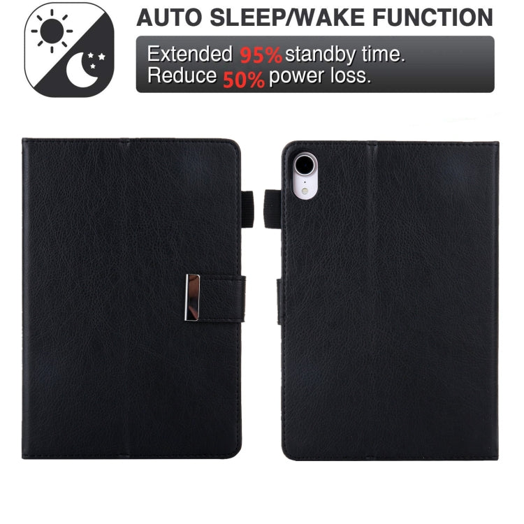 For iPad mini 6 / mini 2024 Hardware Buckle Deformation Holder Smart Leather Tablet Case(Black) - iPad mini 2024 Cases by buy2fix | Online Shopping UK | buy2fix