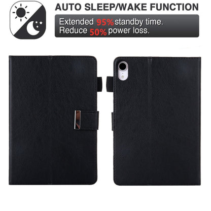 For iPad mini 6 / mini 2024 Hardware Buckle Deformation Holder Smart Leather Tablet Case(Black) - iPad mini 2024 Cases by buy2fix | Online Shopping UK | buy2fix