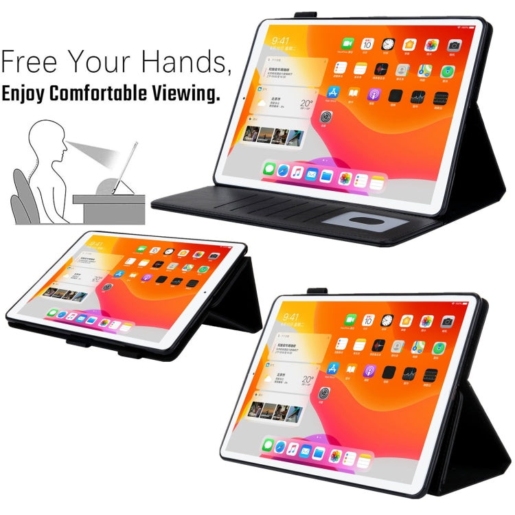 For iPad mini 6 / mini 2024 Hardware Buckle Deformation Holder Smart Leather Tablet Case(Black) - iPad mini 2024 Cases by buy2fix | Online Shopping UK | buy2fix